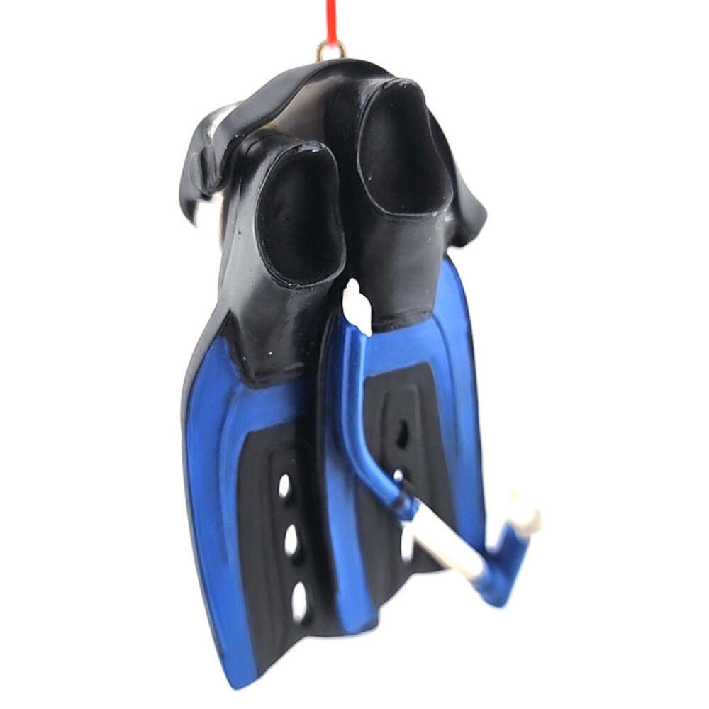 Diver Christmas Ornament – Flippers, Mask & Snorkel – Beach Ocean Scuba Decor